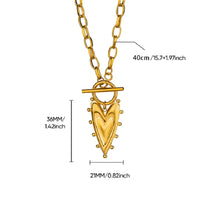 Gold Anti Tarnish Heartlock Neckpiece