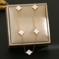 White Anti Tarnish Vancleaf Neckpiece