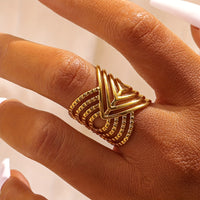Gold Plated Anti Tarnish Doublette Ring