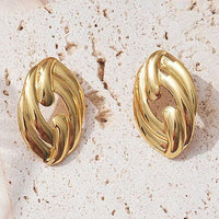 Golden Anti Tarnish Marquise Earrings