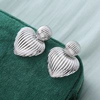 Silver Heart Earrings