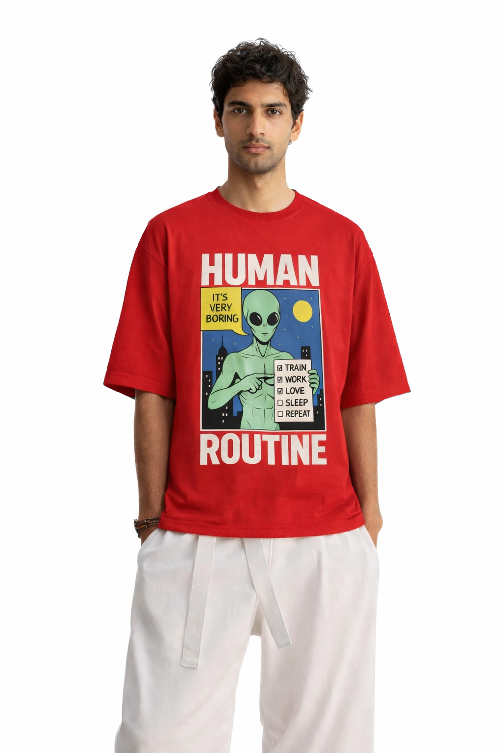 Custom Print Drop Shoulder Tee - Soft Cotton