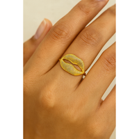 Gold Plated Anti Tarnish Lips Ring
