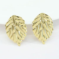 Golden Anti Tarnish Leaf Earrings