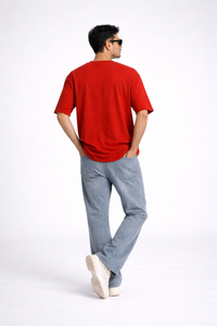 FO Existential drop-shoulder tee - Red