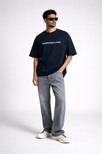 FO Overstimulated drop-shoulder tee - Dark Blue