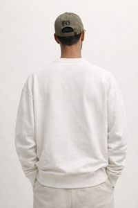 Azure Dragon Drop Shoulder Sweatshirt - White