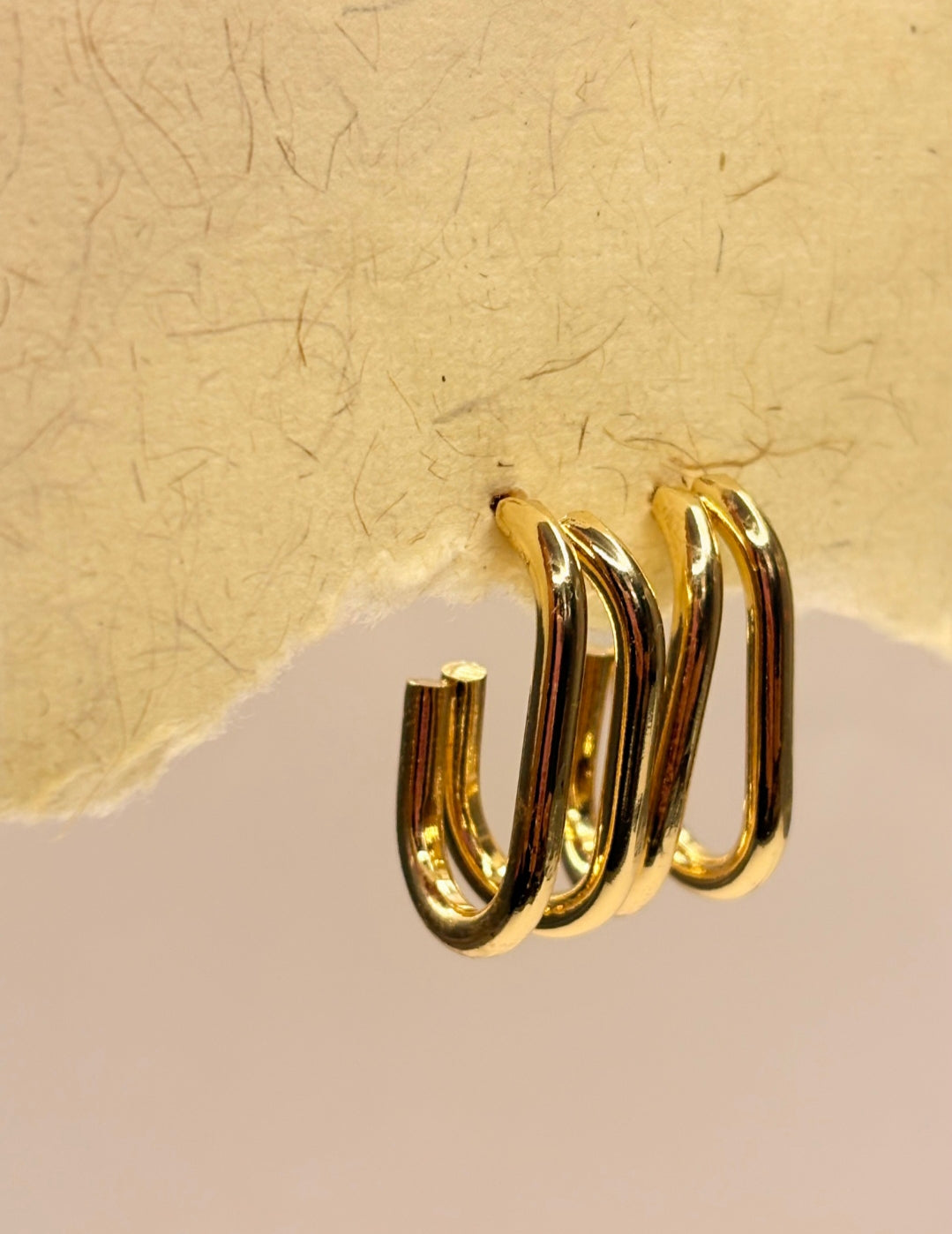 FO Dual Gleam Anti Tarnish Golden Earrings