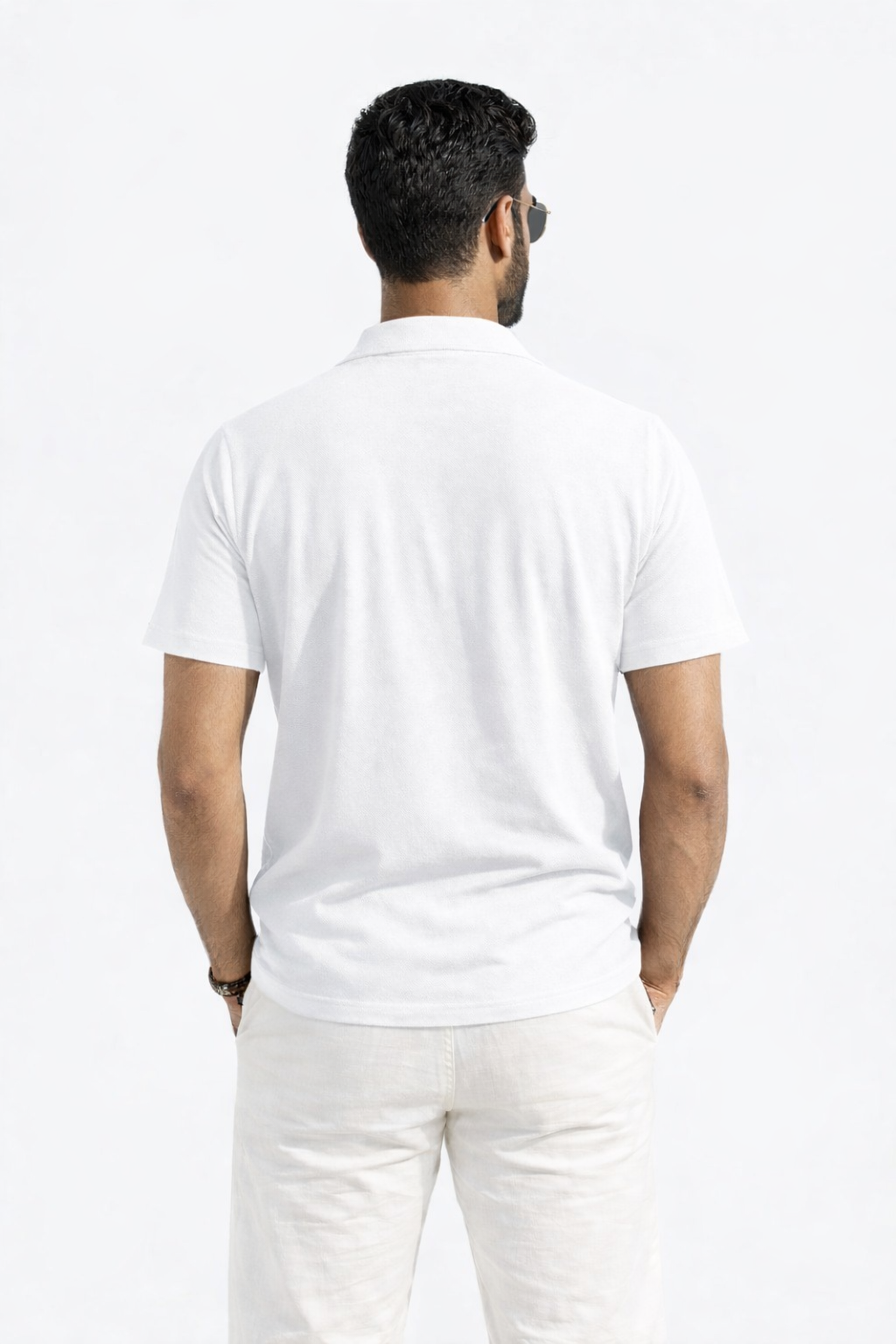 FO Zig-Zag Fabric Shirt - White