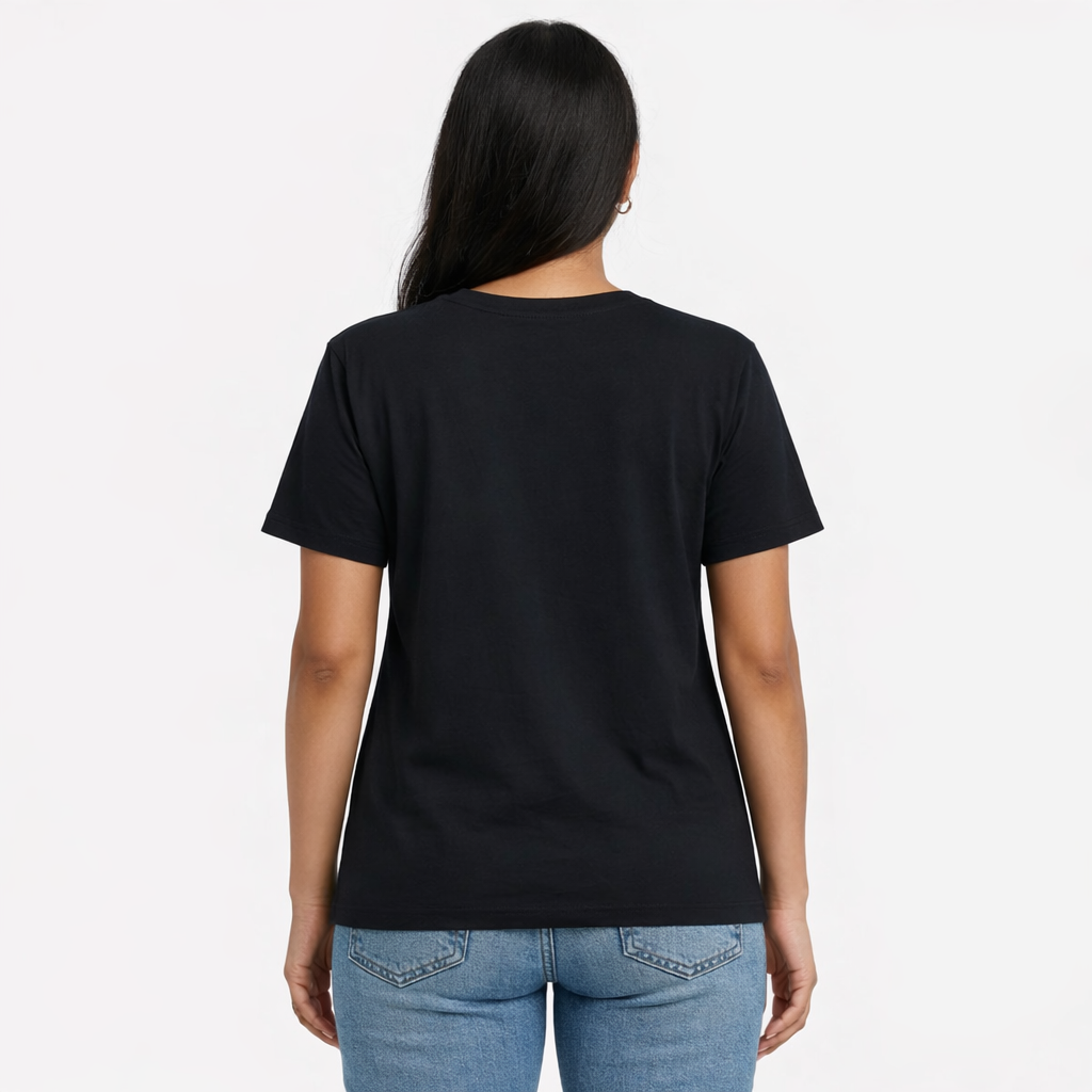 Feral Black Cotton Printed Tee