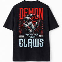 FO Demon Claws Oversized Back Printed Tee - Black