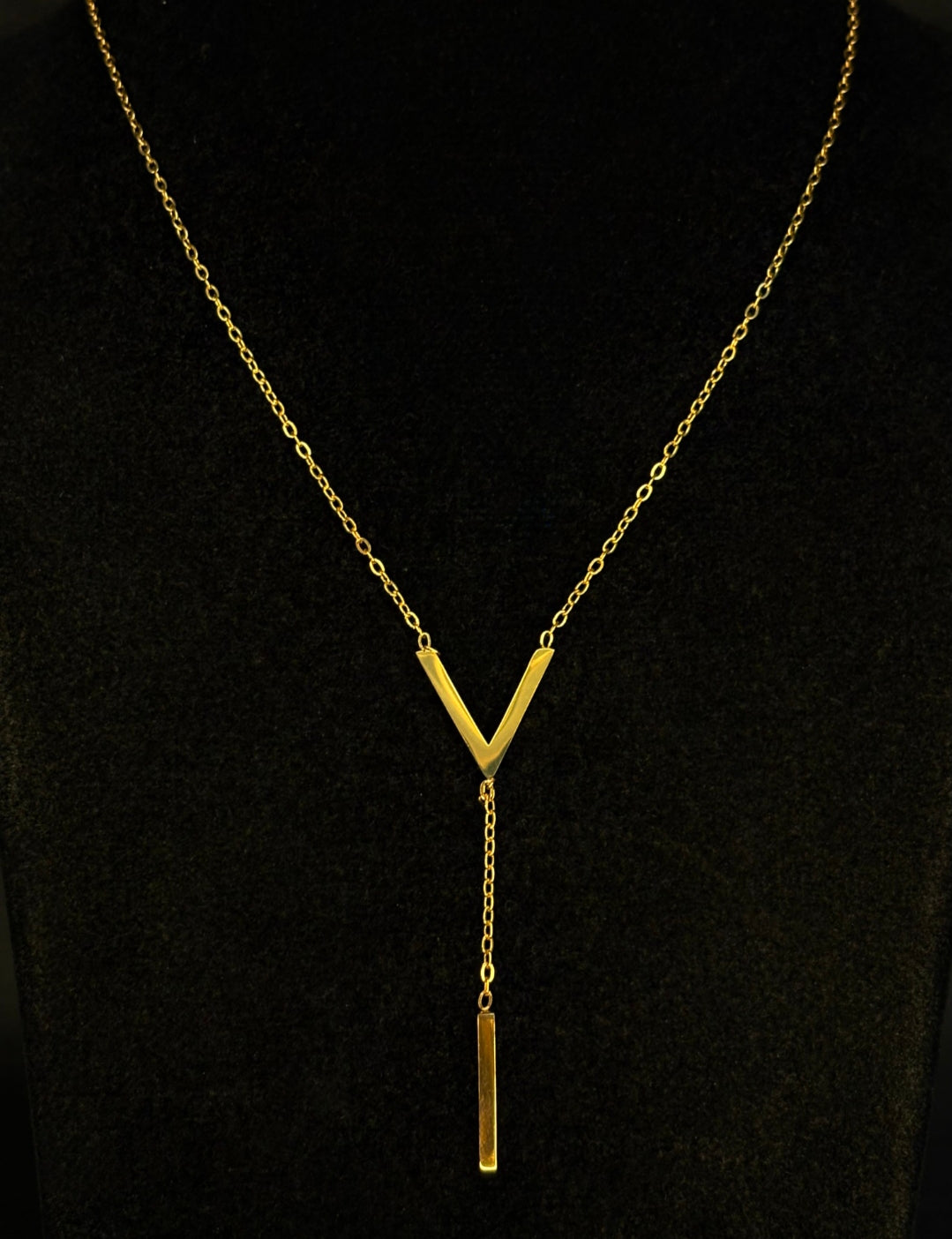 FO V-Drop Neckpiece – Gold