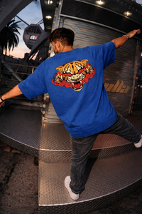 FO Tiger Drop-Shoulder Tee – Ink Blue