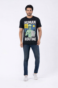 FO Alien Routine Cotton Printed Tshirt