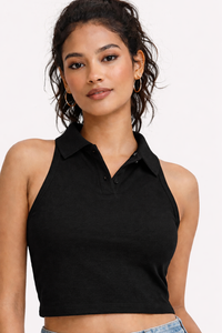 Sleeveless Black Top
