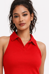 Red Sleeveless Top