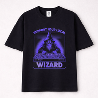 FO Support your local Wizard Graphic Tee - Black