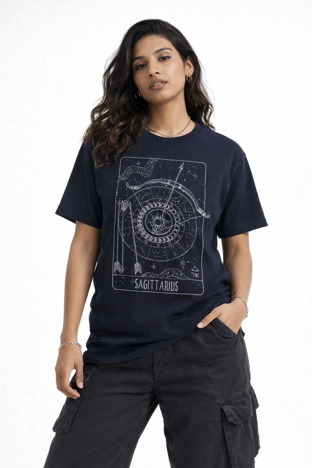 FO Sagittarius Constellation Drop Shoulder Tee