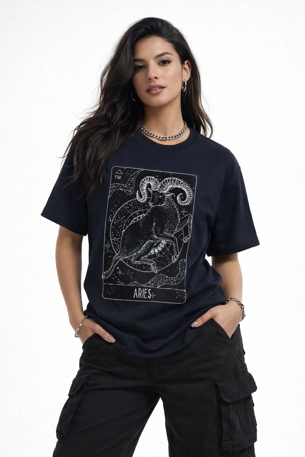FO Aries Constellation Drop Shoulder Tee