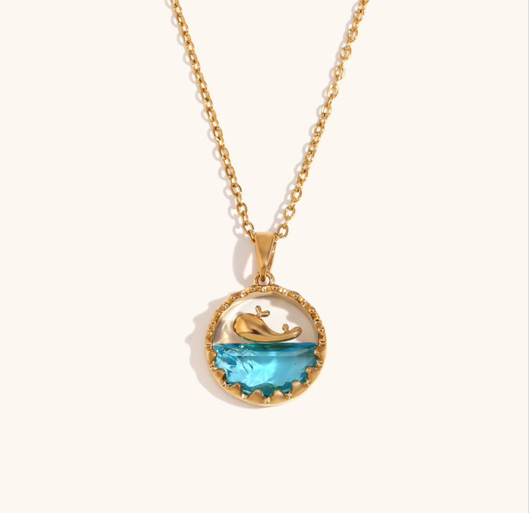 Blue whale Anti Tarnish Neckpiece