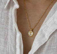 Rose Enamel Anti Tarnish Neckpiece