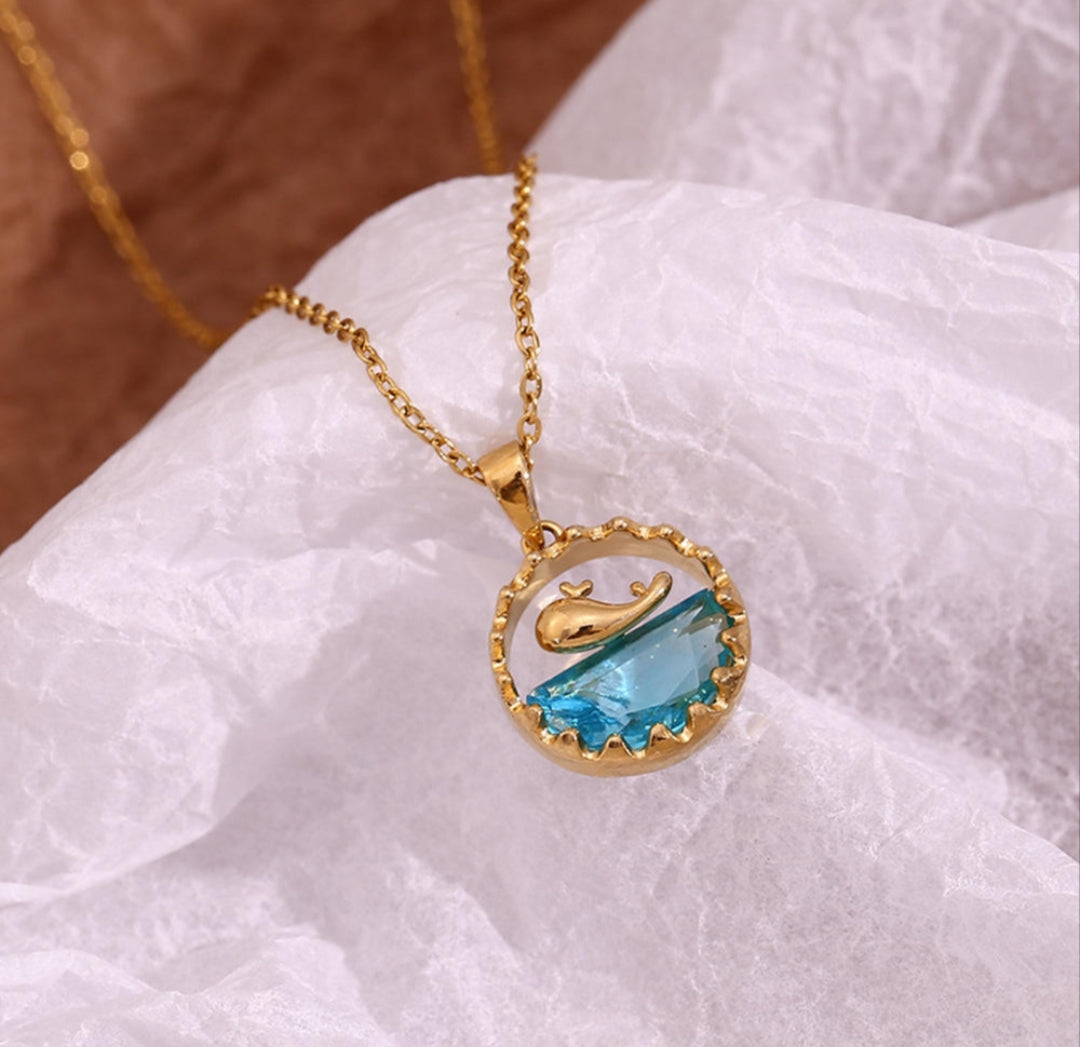 Blue whale Anti Tarnish Neckpiece