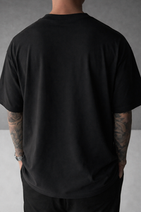 Respect The Grind – Built Different Drop Shoulder Tee - Black