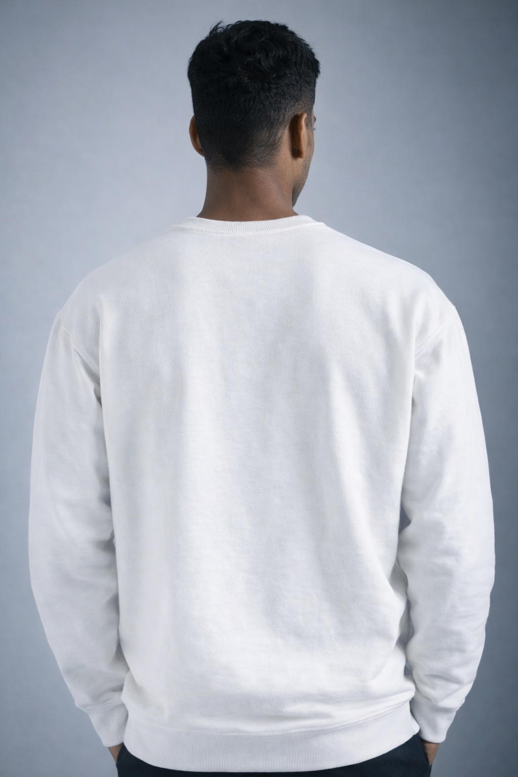 Rebel Script Drop Shoulder Sweatshirt - White