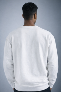 Rebel Script Drop Shoulder Sweatshirt - White