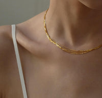 Multi Layer Chain Anti Tarnish Neckpiece