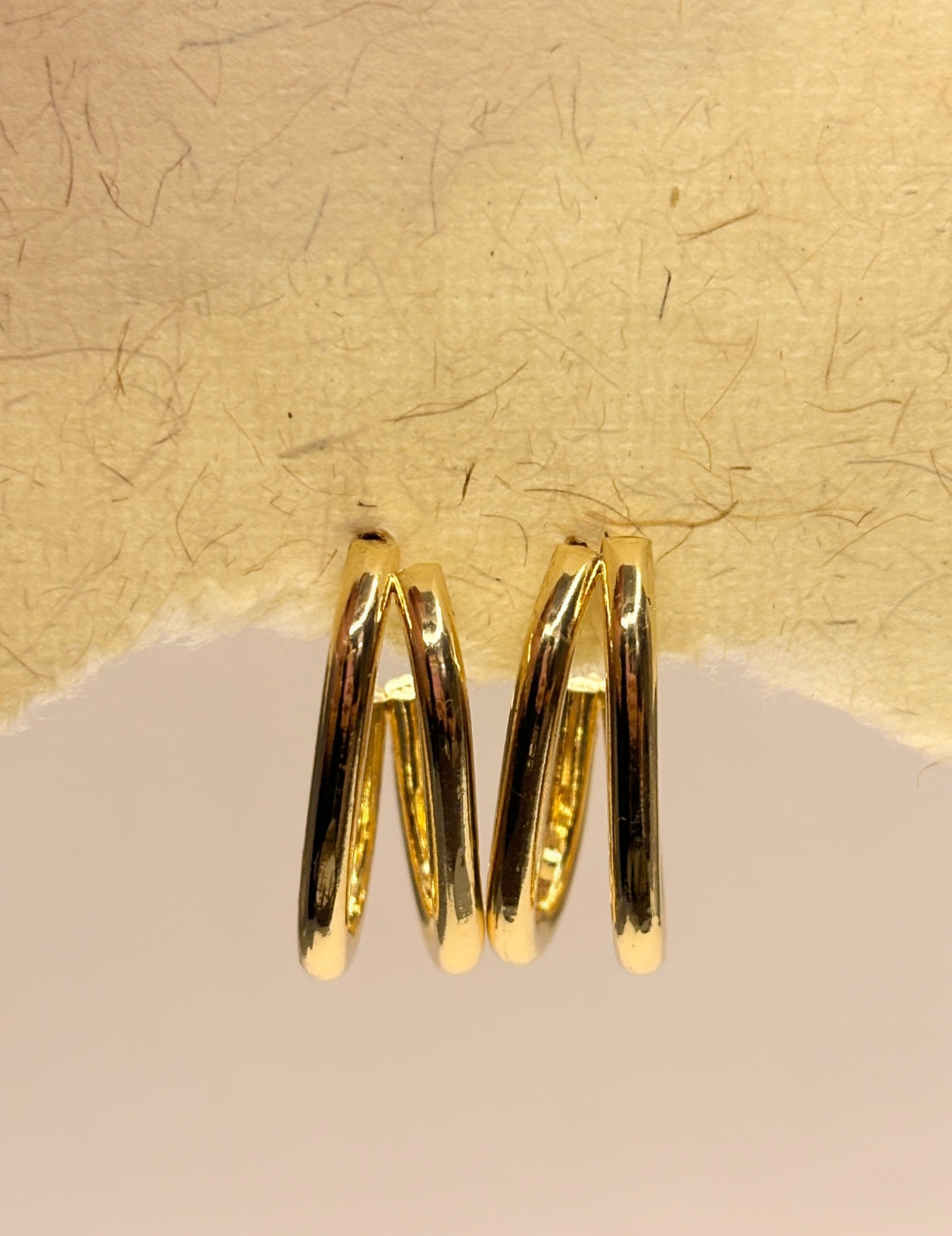 FO Dual Gleam Anti Tarnish Golden Earrings