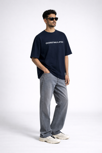 FO Overstimulated drop-shoulder tee - Dark Blue