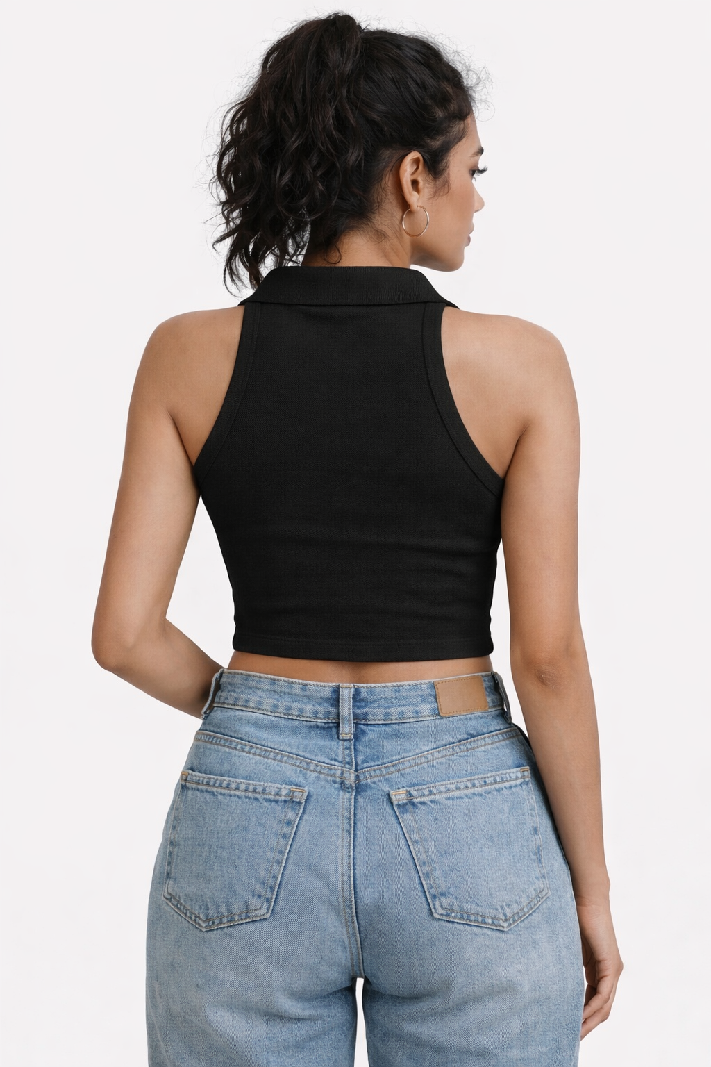 Sleeveless Black Top