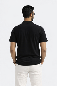 FO Zig-Zag Fabric Shirt - Black