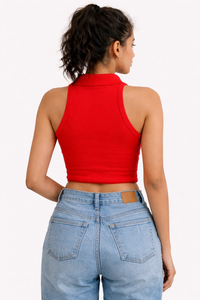 Red Sleeveless Top