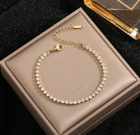 AD Zircon Anti Tarnish Tennis Bracelet