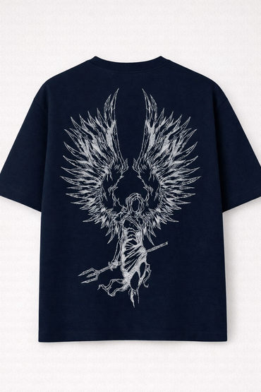 Fallen Halo 11:11 Drop Shoulder Tee- Dark Blue