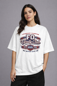 FO Varsity champion drop-shoulder tee - white