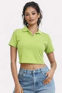 FO Polo Neck Crop Top