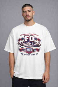 FO Varsity champion drop-shoulder tee - white
