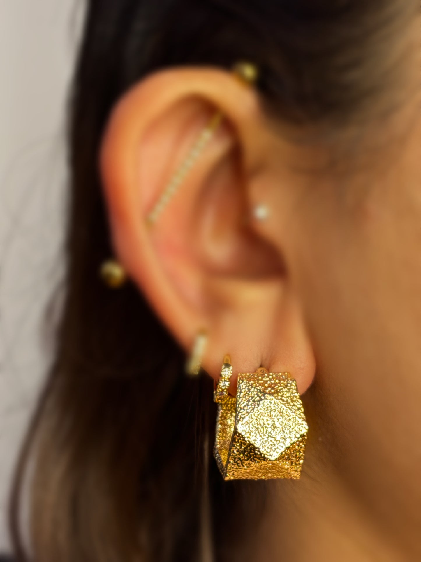 FO Matty Gilded Golden Anti Tarnish Hoops