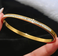 Crystal Line Anti-Tarnish Bracelet
