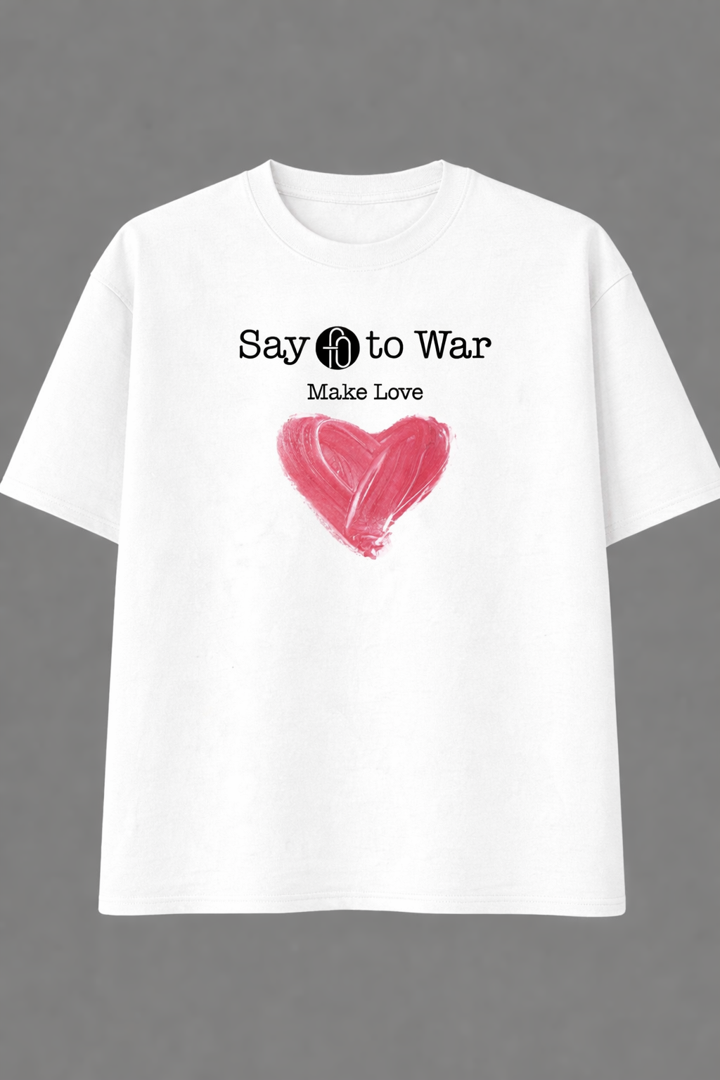 FO Make Love Drop-Shoulder Tee – White