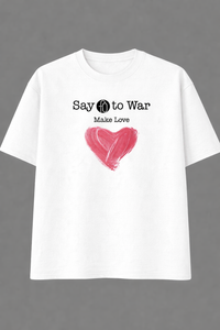 FO Make Love Drop-Shoulder Tee – White