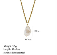Freshwater pearl anti tarnish neckpiece