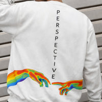 FO Perspective Back Printed Drop-Shoulder Sweatshirt - White