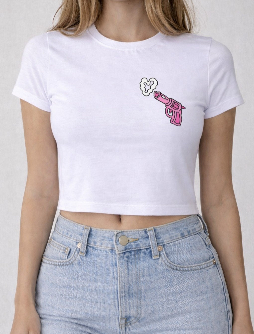 FO Love Shot Baby Tee – White