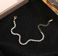 AD Zircon Anti Tarnish Tennis Bracelet