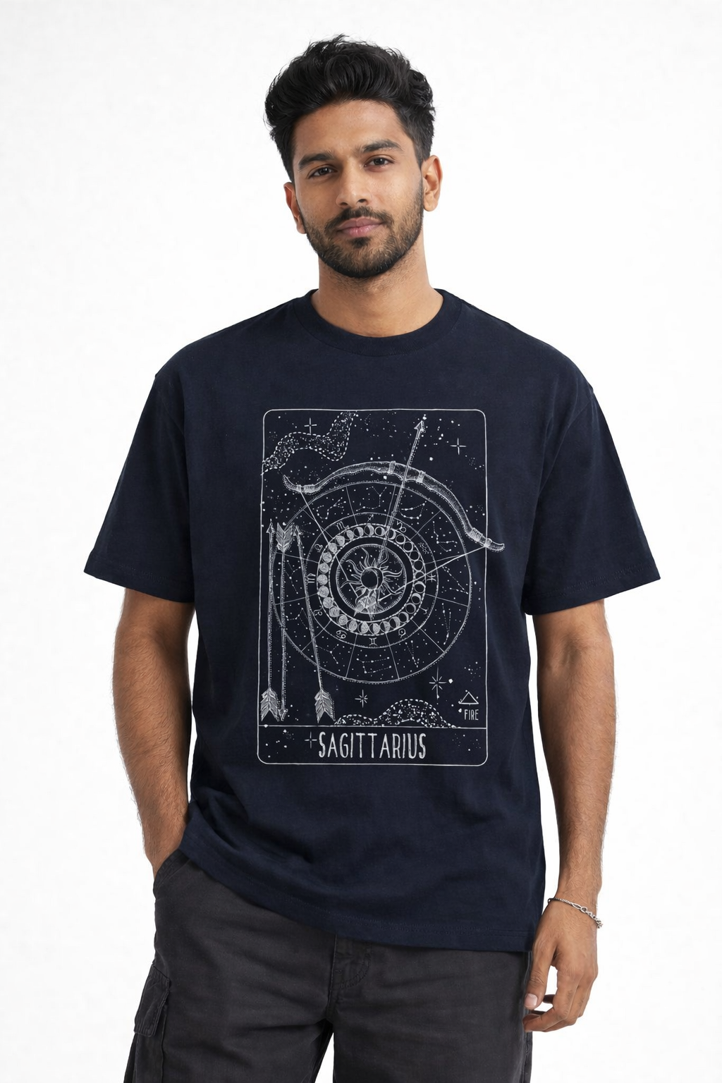 FO Sagittarius Constellation Drop Shoulder Tee