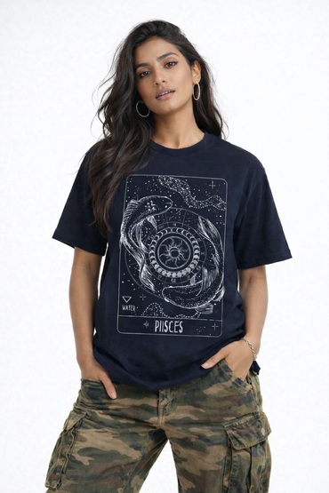 FO Pisces Constellation Drop Shoulder Tee